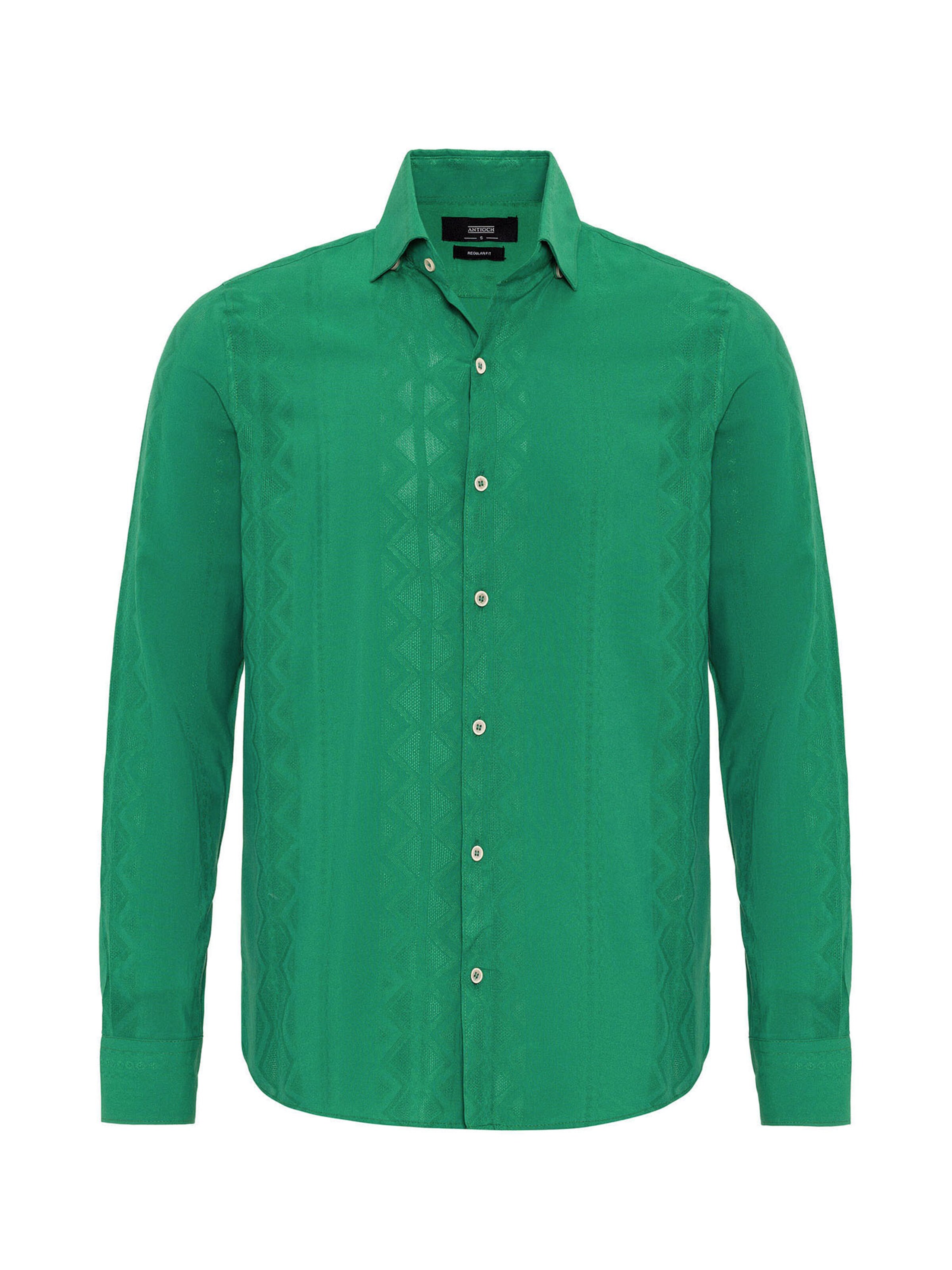 Antioch Rovný strih Košeľa - Zelená: predná strana