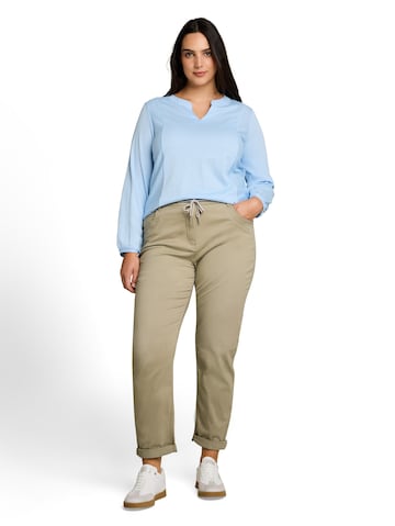Tom Tailor Women + Slim fit Trousers in Green