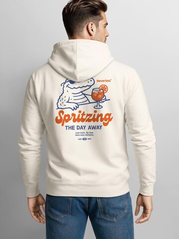 Neverless Sweatshirt 'Spritzing the day away' in Beige