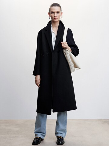 MANGO Between-Seasons Coat 'Gauguin' in Black