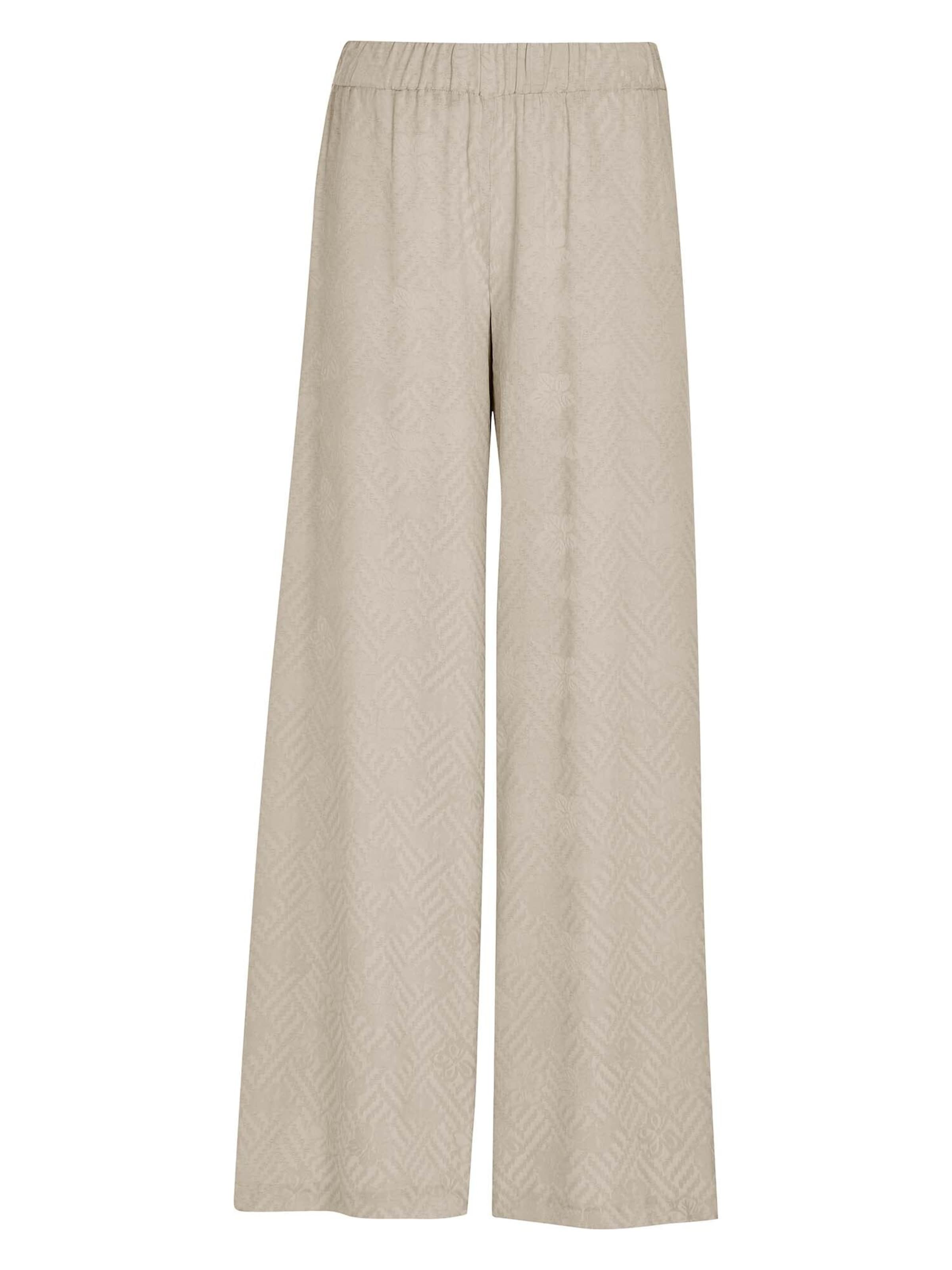 Wide Leg Pantalon MADELEINE en beige : devant