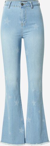 Nasty Gal Flared Jeans in Blue: front