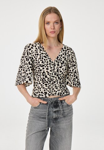 Fabienne Chapot Blouse in Beige: voorkant