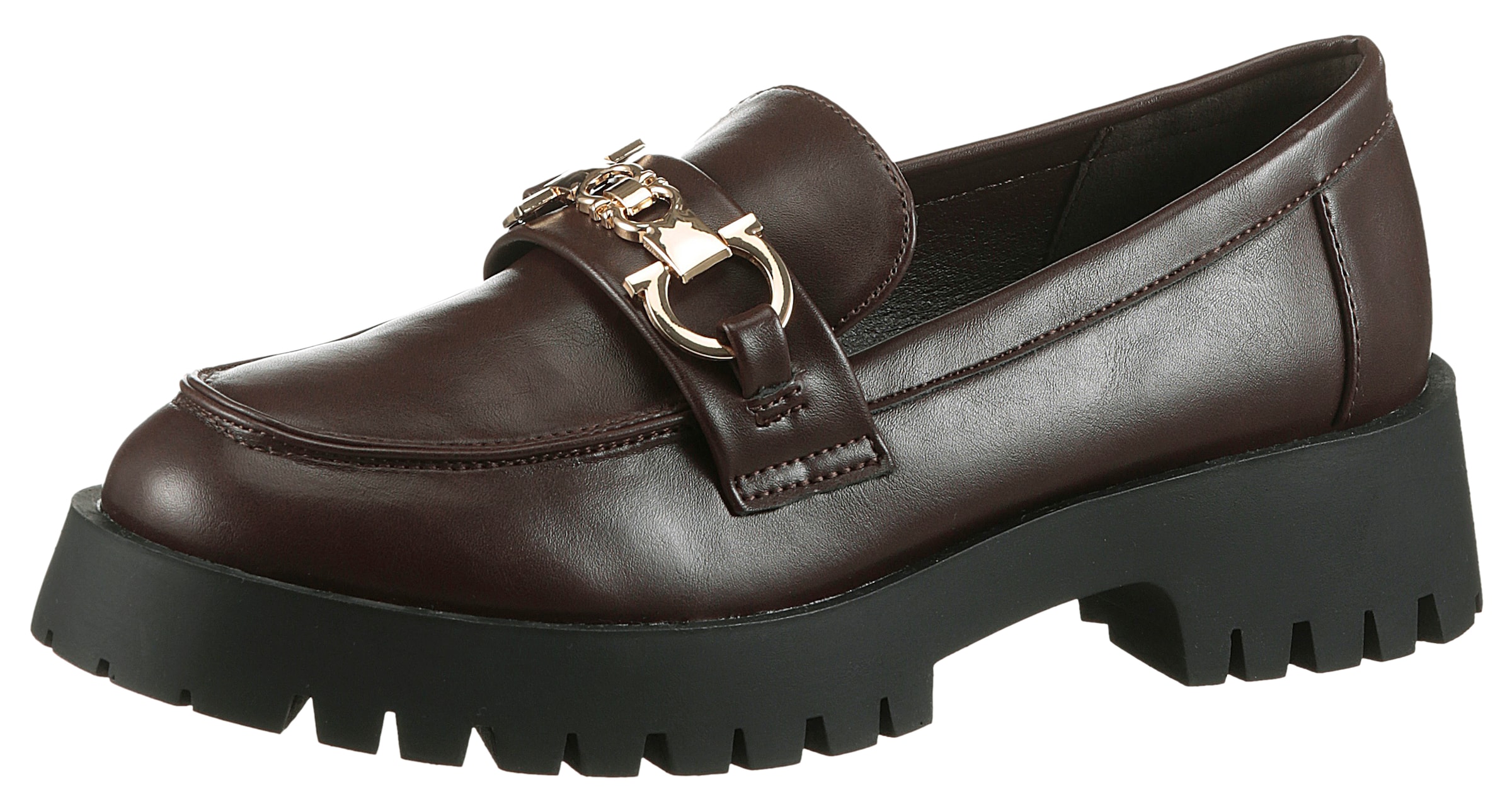 Aniston Slipper in Braun: Vorderseite