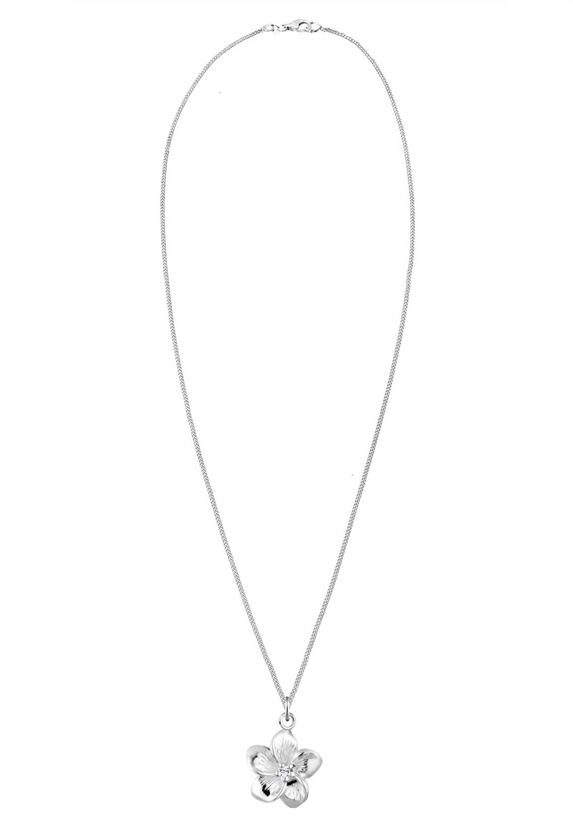 ELLI Necklace 'Frangipani Blüte' in Silver: front