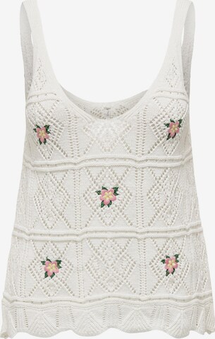 Top in maglia di ONLY in bianco: frontale