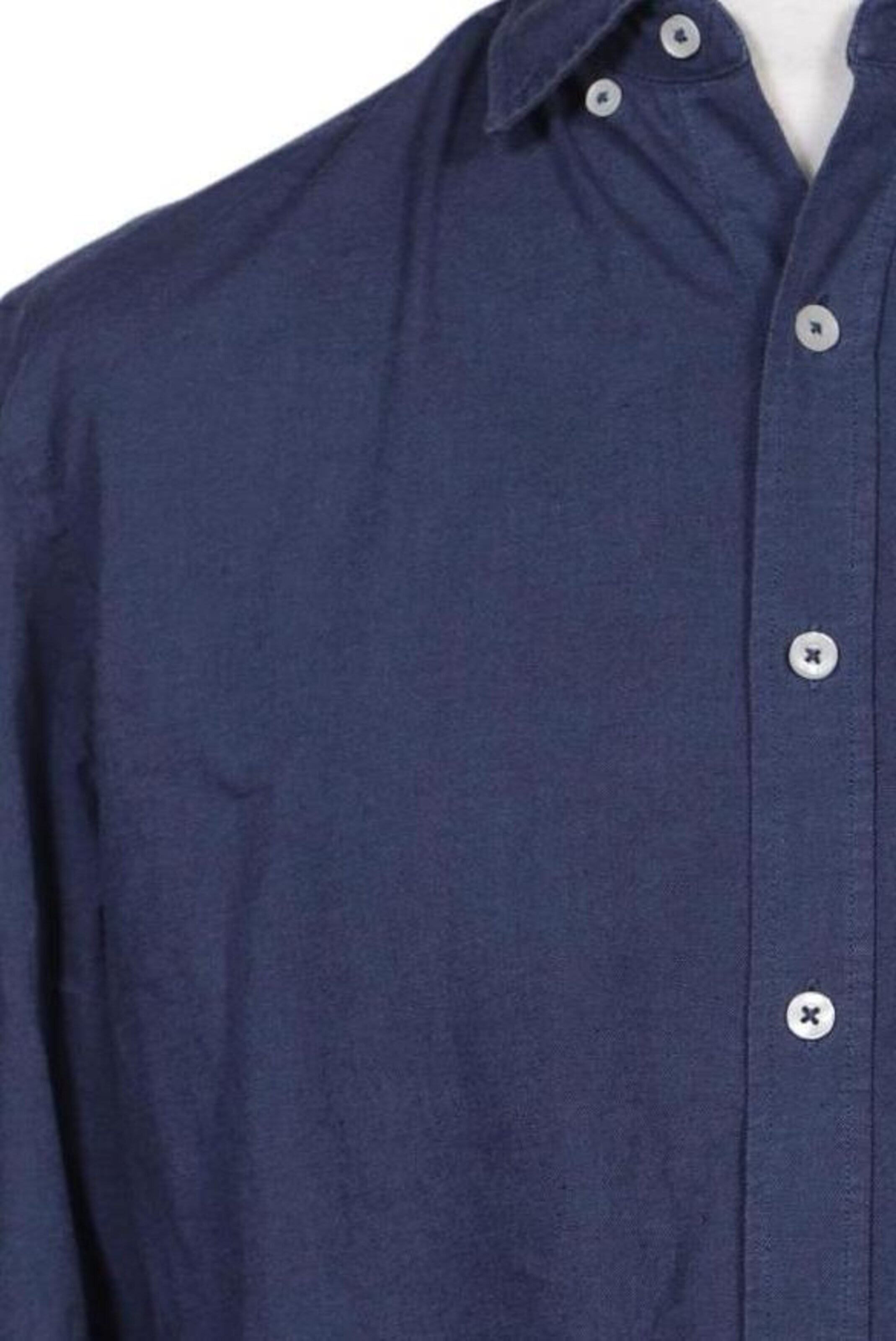 MANGO MAN Button Up Shirt in M in Blue