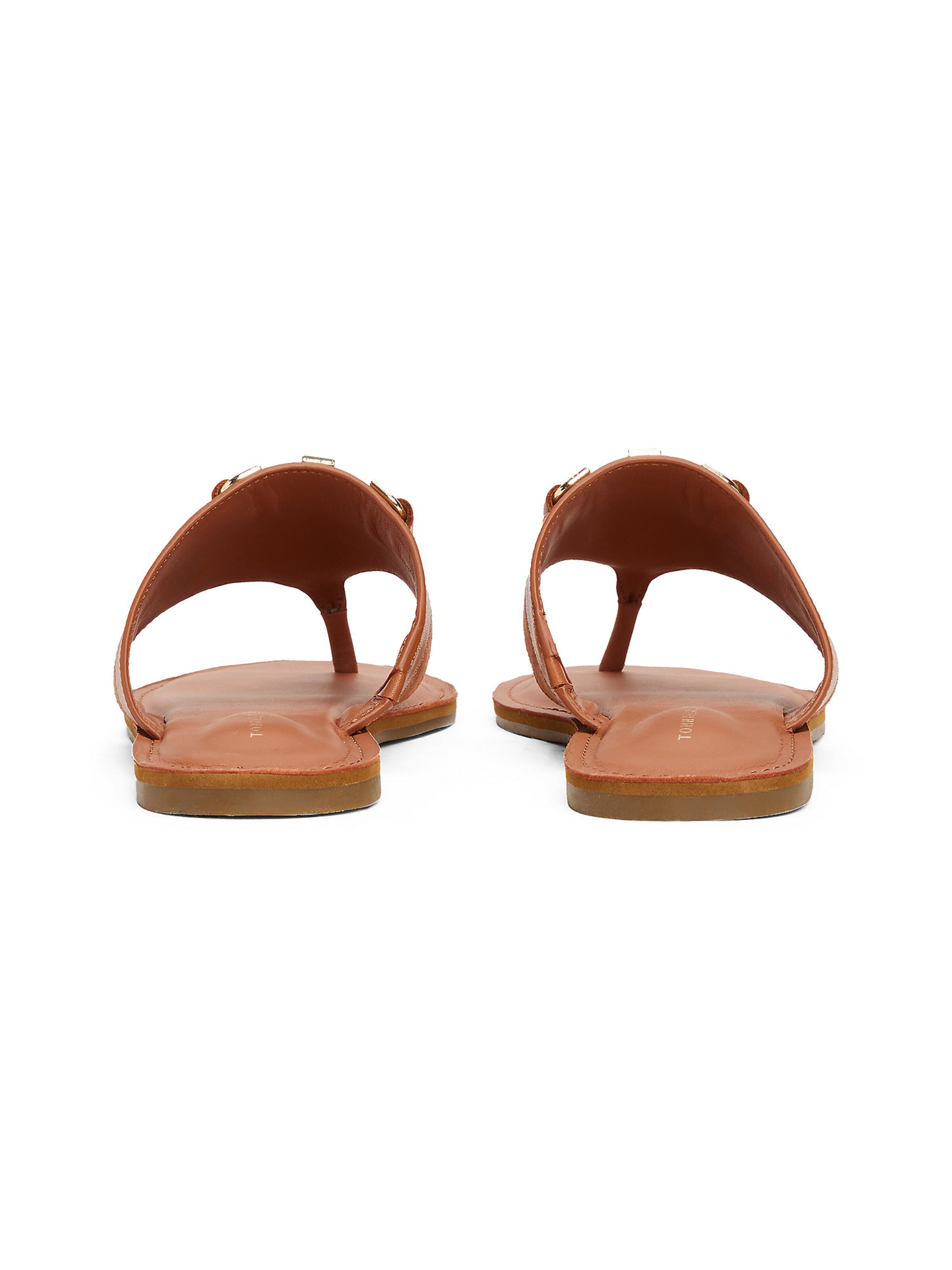 TOMMY HILFIGER Zehentrenner in Braun