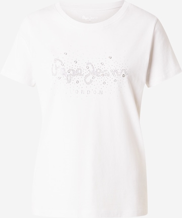 Pepe Jeans Tričko 'Brady' - Biela: predná strana