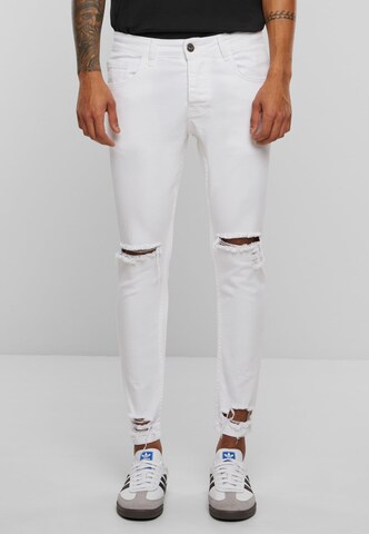 2Y Premium Skinny Jeans in White: front