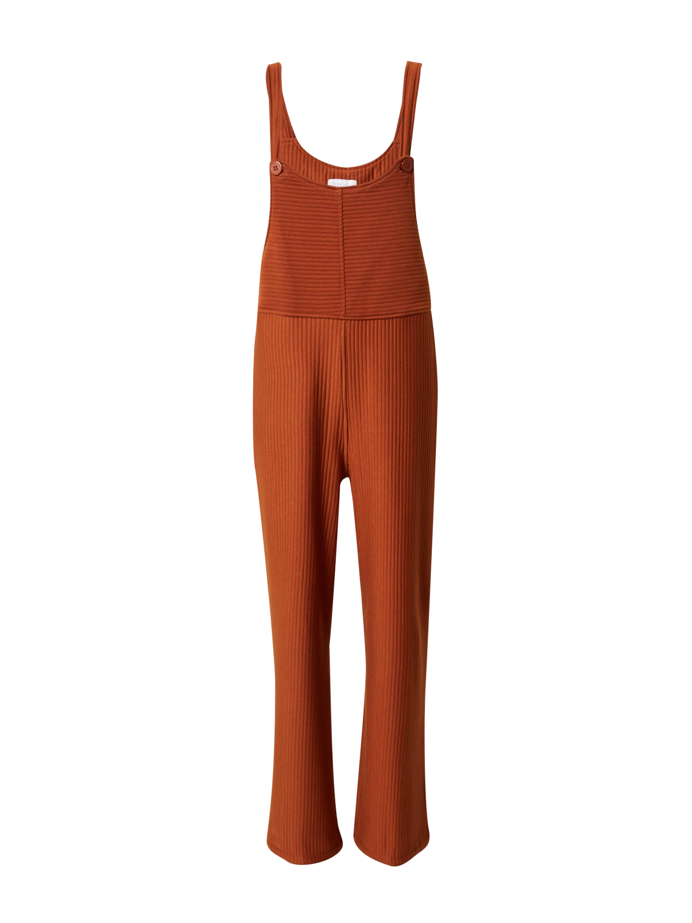 Compania Fantastica Loose fit Dungarees in Brown: front