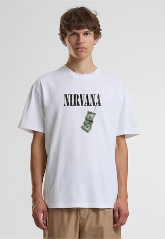 Maglietta 'Nirvana Nevermind Dollar' di Merchcode in bianco: frontale
