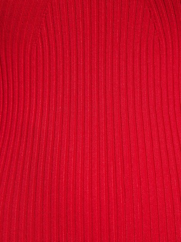 Bershka Stickad klänning i röd