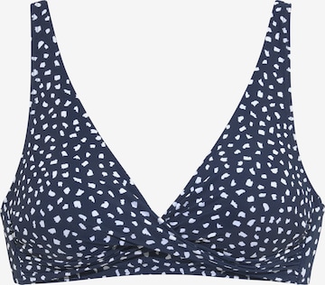 LASCANA Triangel Bikinitop in Blauw: voorkant