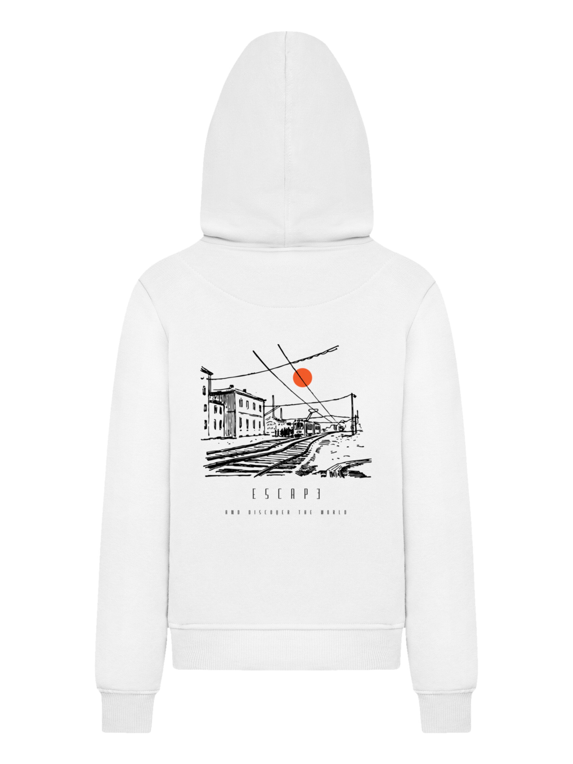 Sweat-shirt 'Escape Discover The World Town Train Station' F4NT4STIC en blanc
