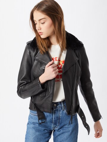 Geacă de primăvară-toamnă de la Superdry pe negru: față