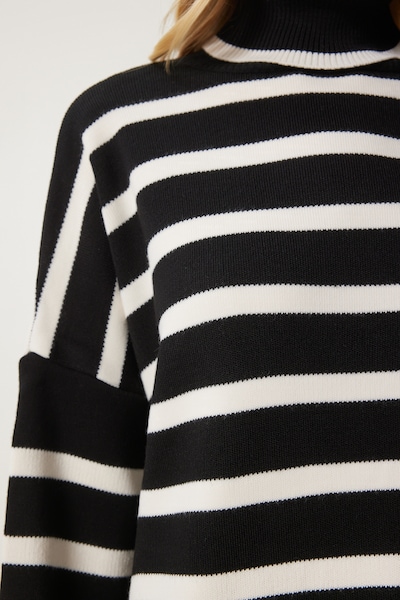 Happiness İstanbul Pullover in ecru / schwarz, Produktansicht