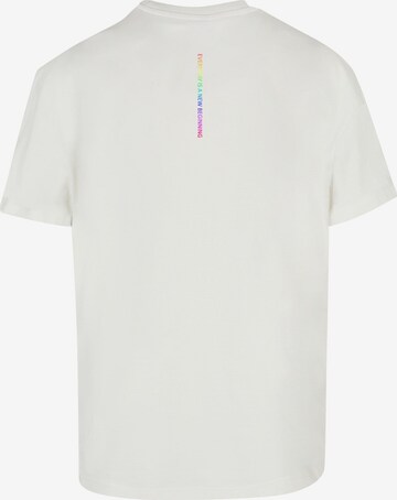 Merchcode Shirt 'Hope Rainbow' in White