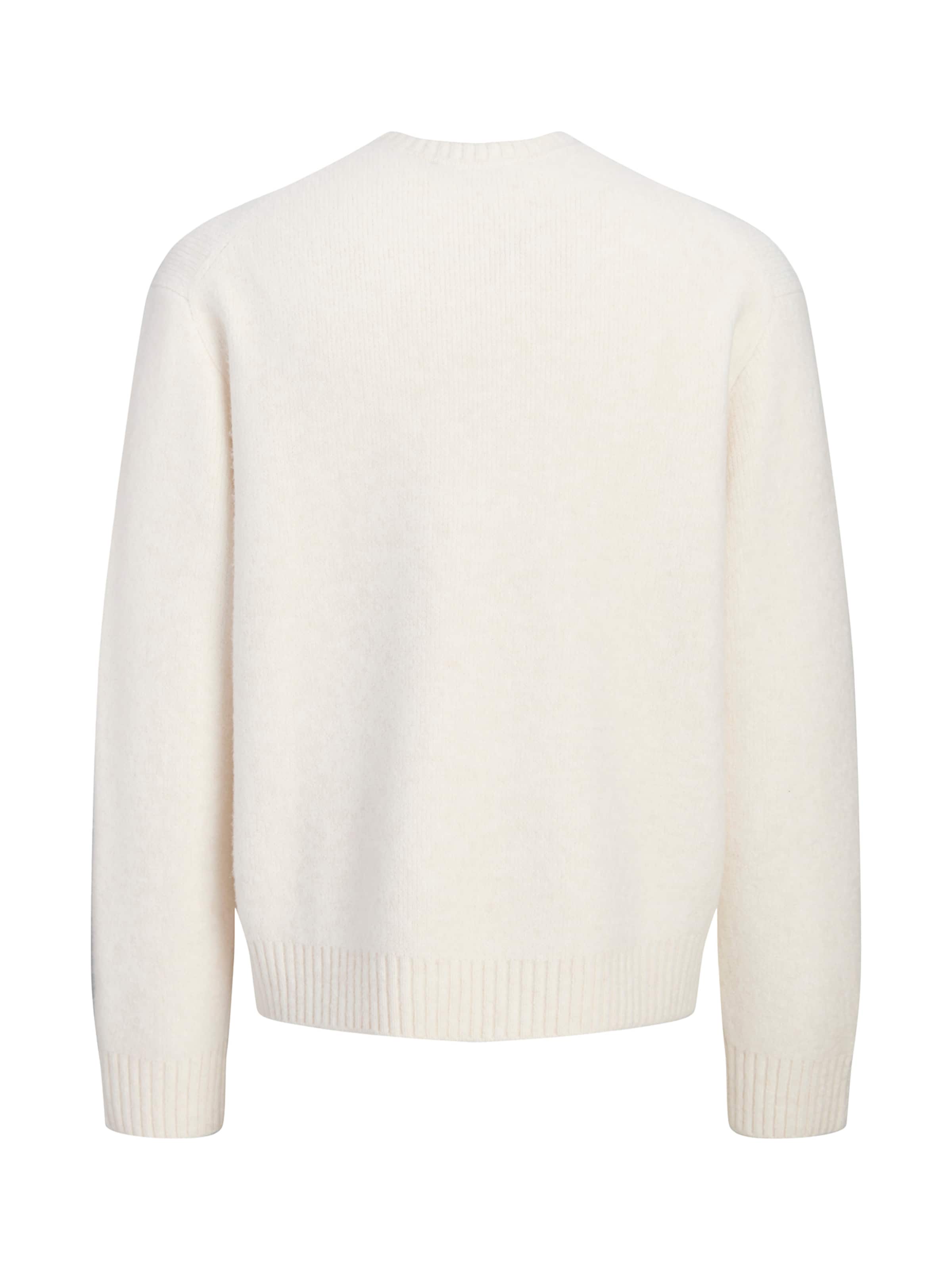Pulover 'JORMONTREAL' de la JACK & JONES pe alb