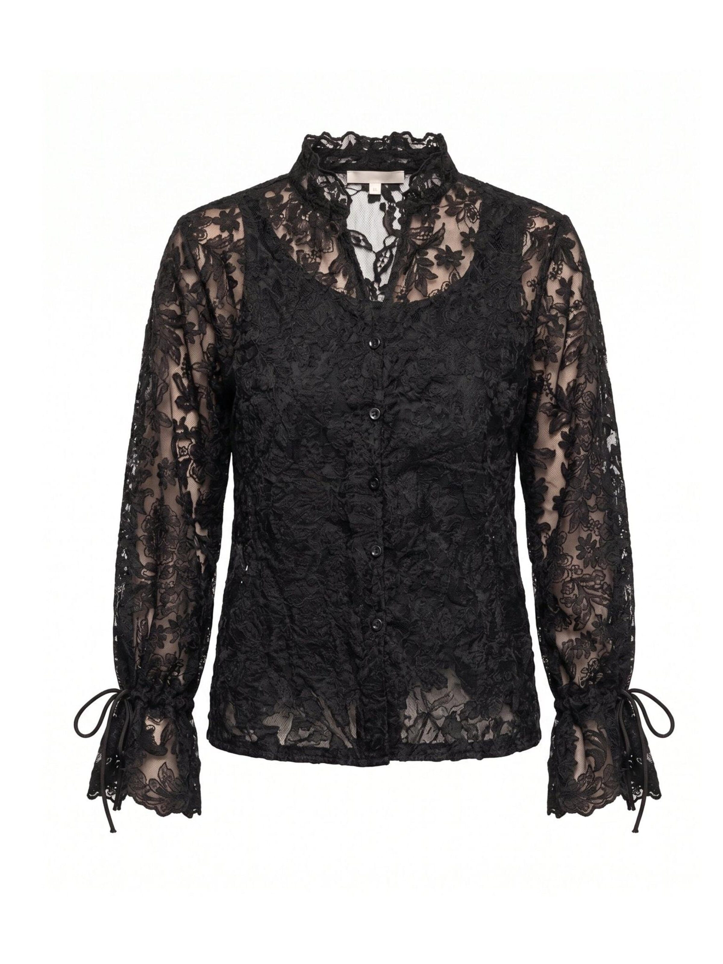 Tantra Bluse‌‌‌‌‌‌‌‌‌ in Schwarz: Vorderseite