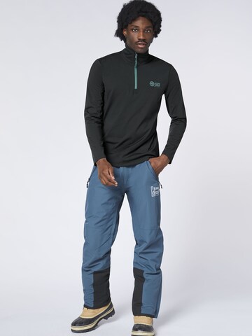 CHIEMSEE Fleece Jacket ' mit großem PlusMinus Print ' in Black: front