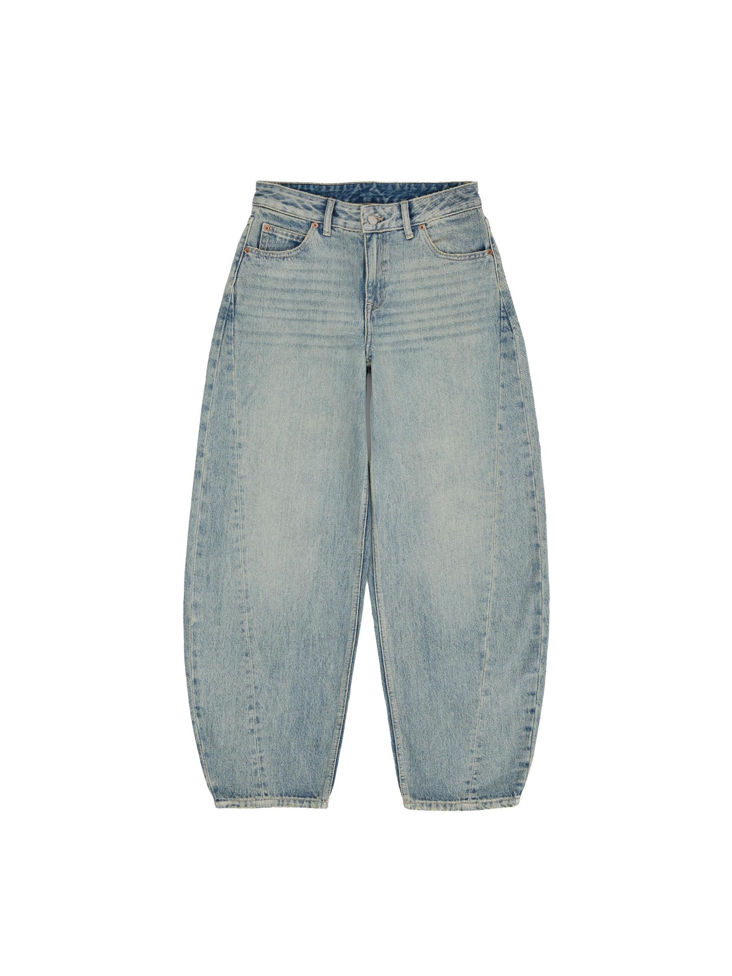Dr. Denim Loosefit Jeans 'Nanci Mid Barrel Seam' in Blauw: voorkant
