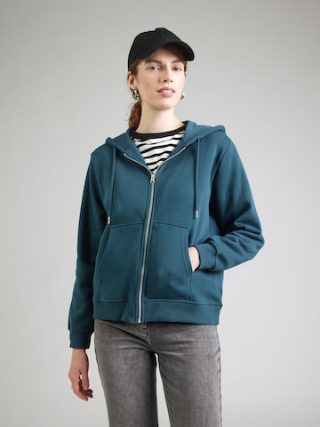 PIECES Zip-Up Hoodie 'PCCHILLI' in Blue: front