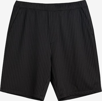 Bershka Широка кройка Панталон в черно: отпред