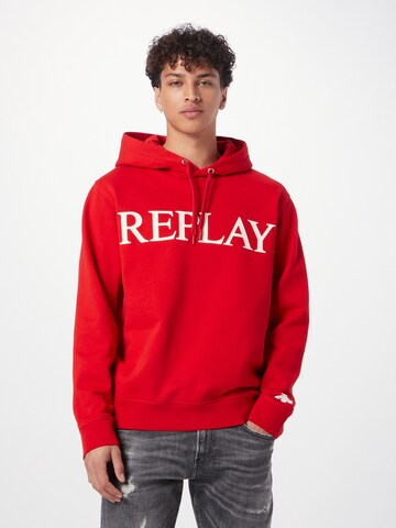 sarkans REPLAY Sportisks džemperis: no priekšpuses