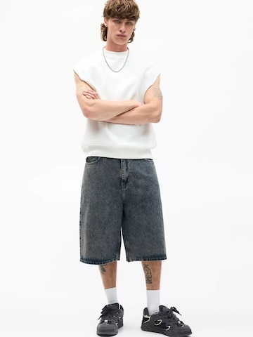 Pull&Bear Loosefit Shorts in Blau: Vorderseite