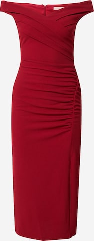 Skirt & Stiletto Evening Dress in Red: front