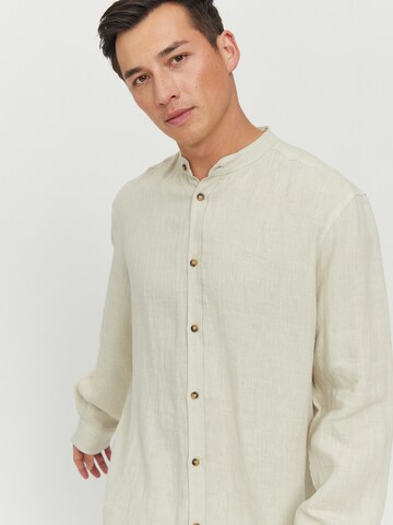 mazine Regular fit Button Up Shirt ' Altona Linen Shirt ' in Beige