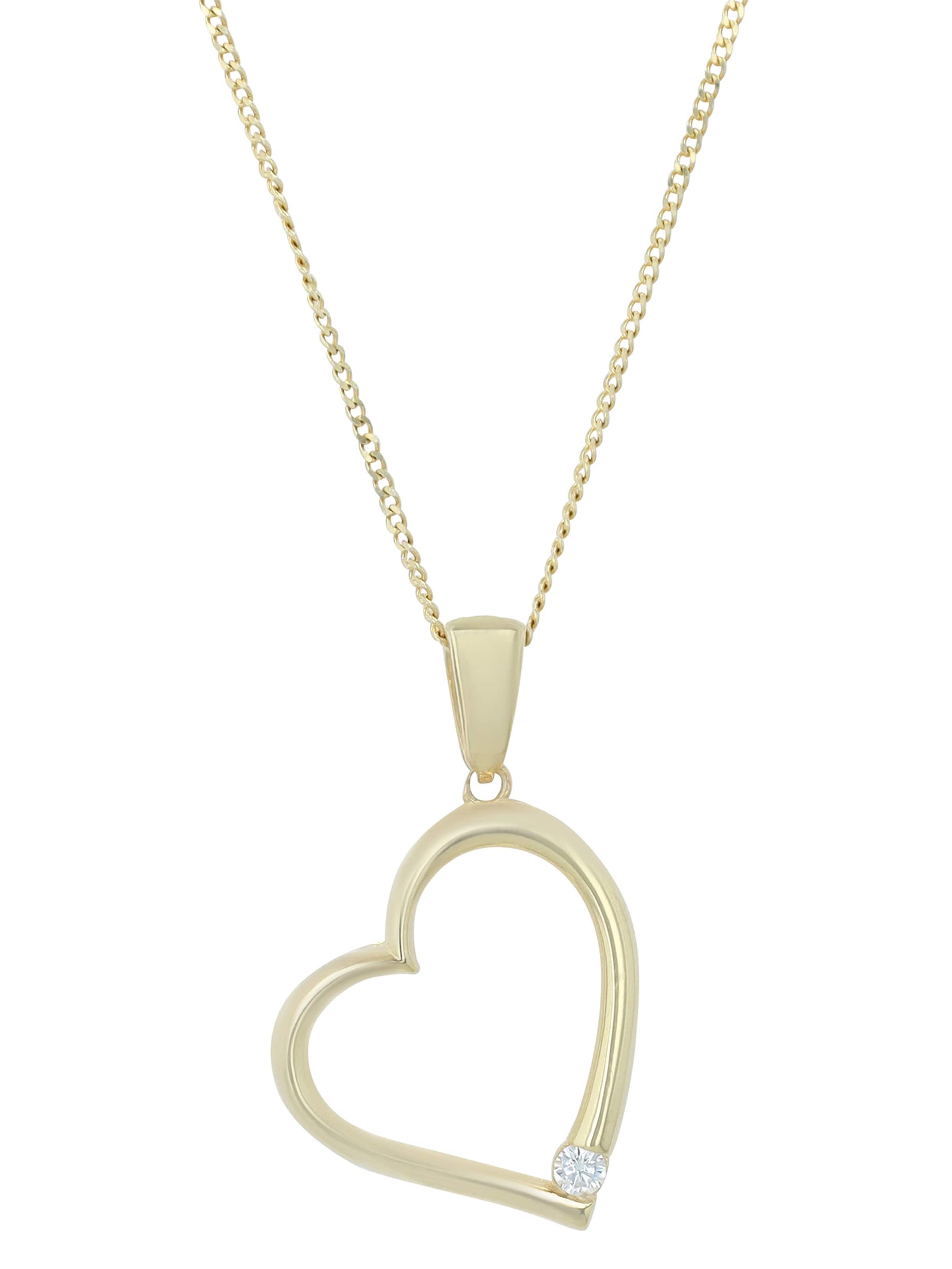 Akzent Pendant 'langlebig' in Gold: front