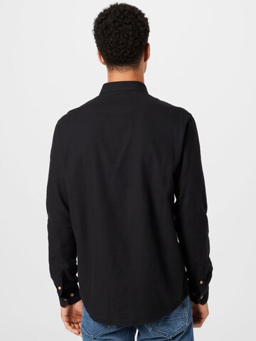 Kronstadt Regular fit Button Up Shirt 'Dean Diego' in Black