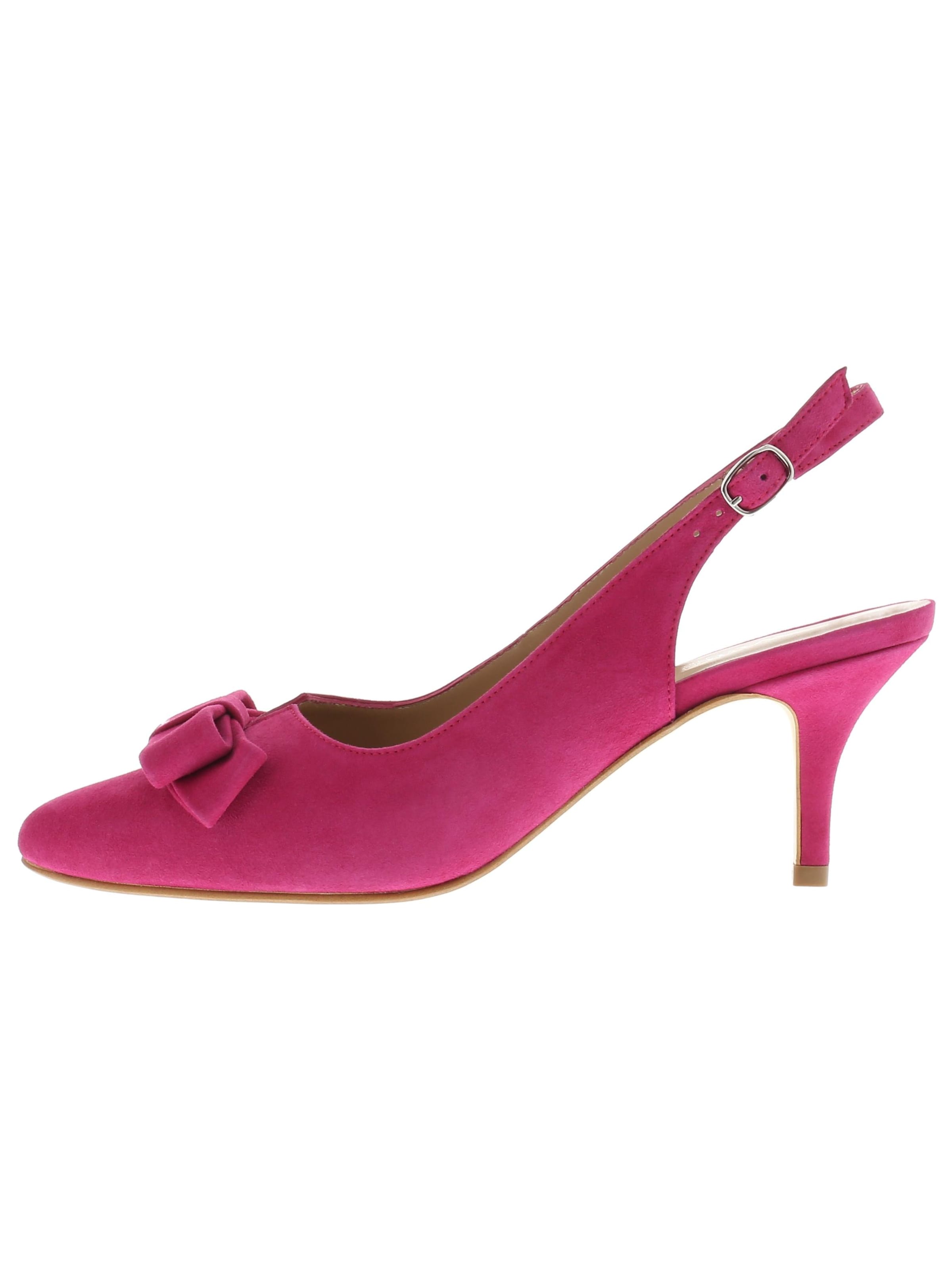 XAVER LUIS Schuhmanufaktur Slingback Pumps 'MINA' in Dark pink, Item view