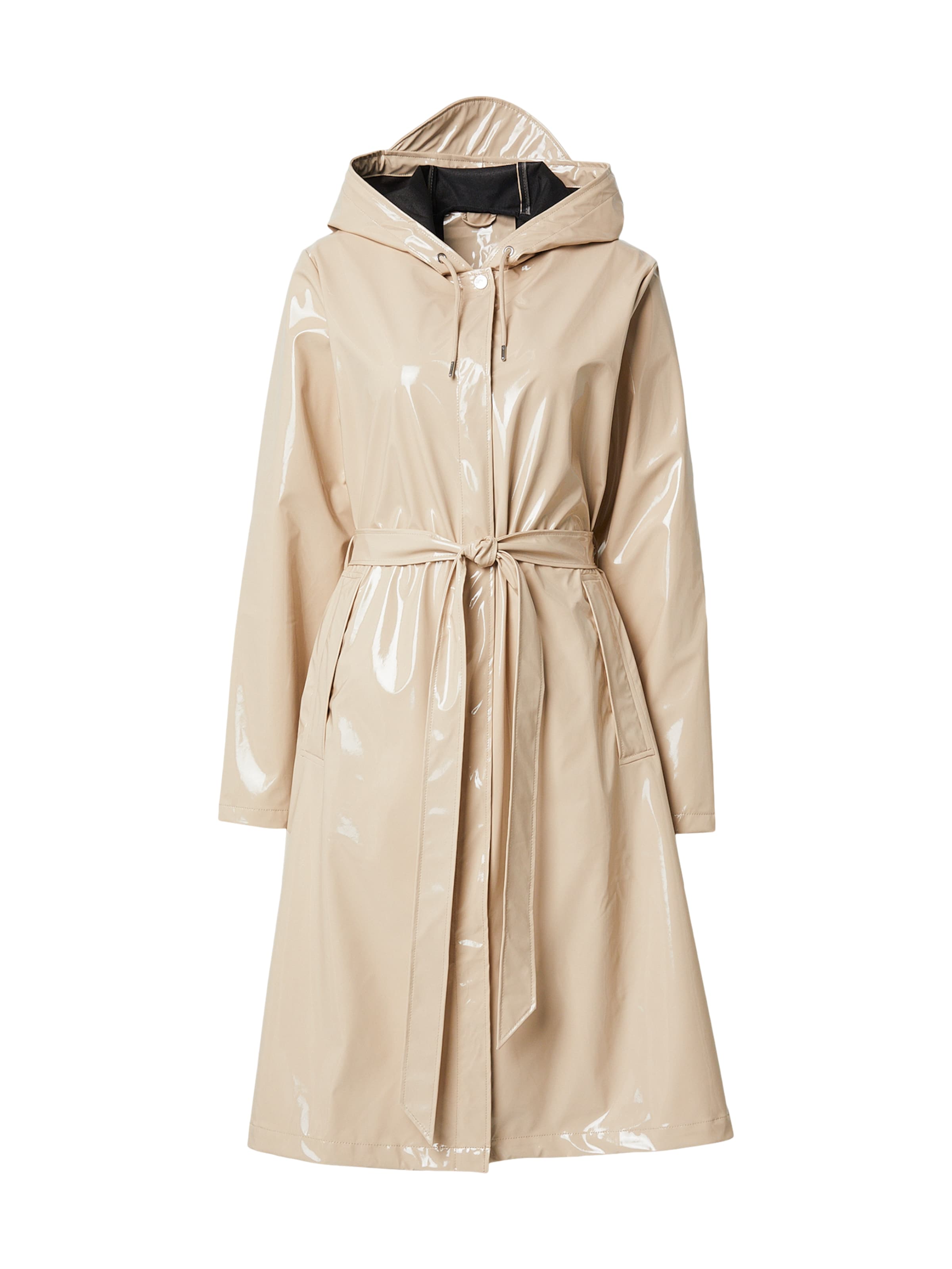 RAINS Ανοιξιάτικο και φθινοπωρινό παλτό σε μπεζ: μπροστά