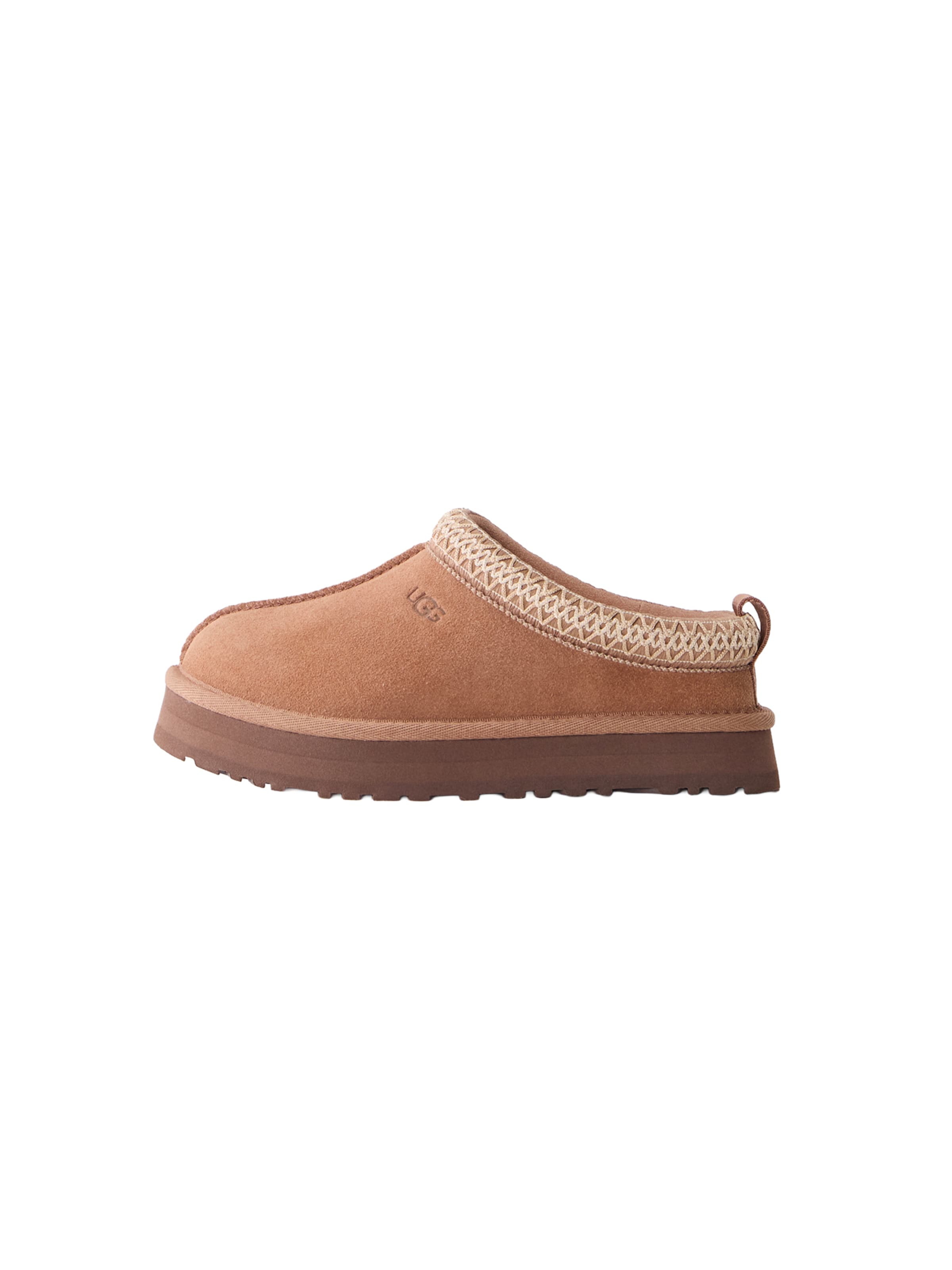 UGG - Pantufa 'TAZZ' em castanho: frente