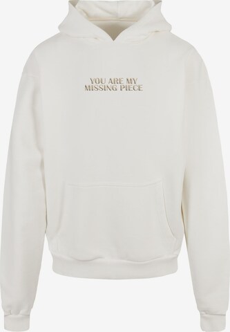 Merchcode Sweatshirt 'Missing Piece' in White: front