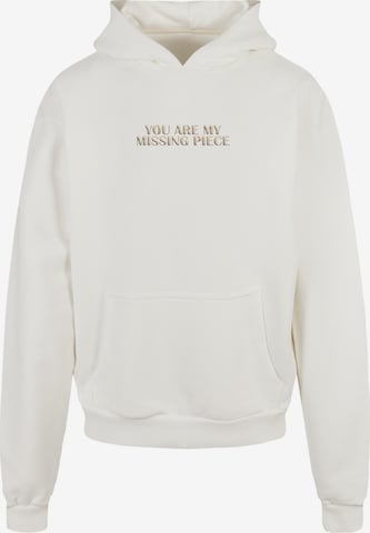 Merchcode Sweatshirt 'Missing Piece' in White: front