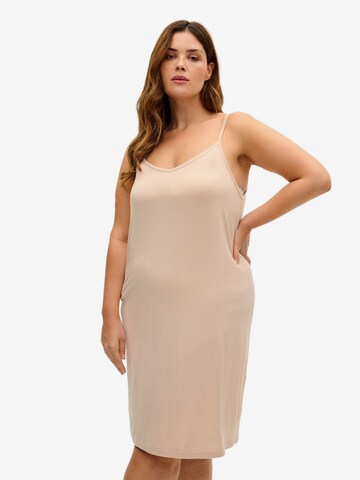 Zizzi Kleid 'MILLE' in Beige: predná strana