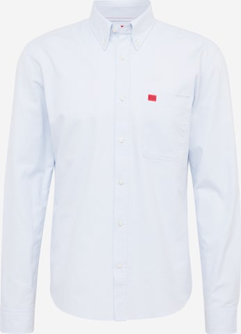 HUGO Red - Slim Fit Camisa 'Evito' em azul: frente