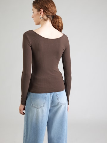 PIECES Shirt 'PCKITTE' in Brown