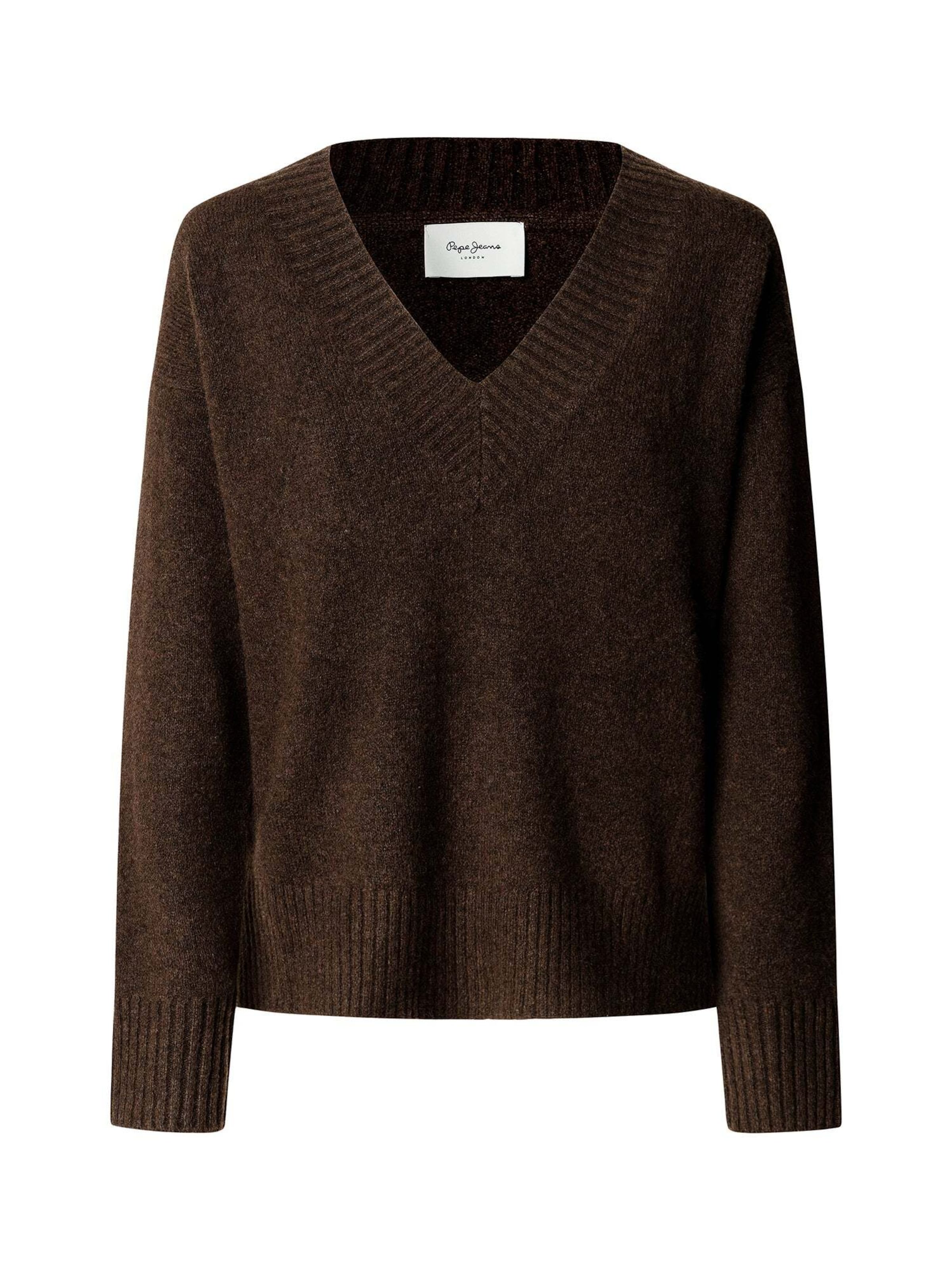 Pepe Jeans Trui 'Ashley' in Bruin: voorkant