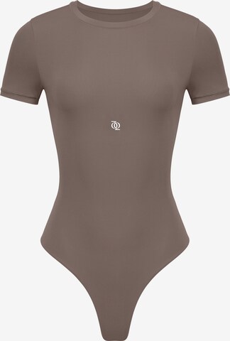 GOD SAVE QUEENS Body 'Second Skin T-Shirt Bodysuit' in Braun: Vorderseite