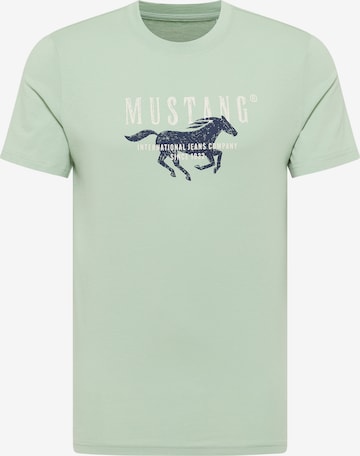 MUSTANG T-Shirt 'Austin' in Grün: Vorderseite