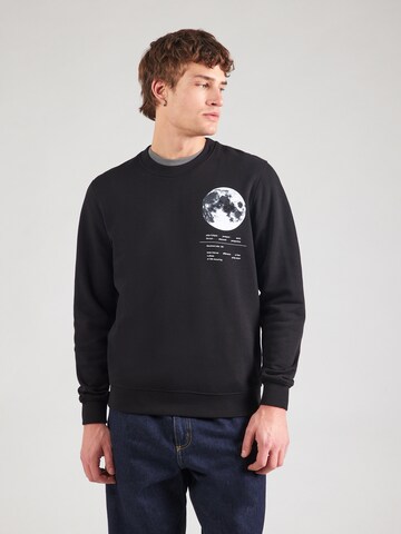 s.Oliver Sweatshirt in Zwart: voorkant