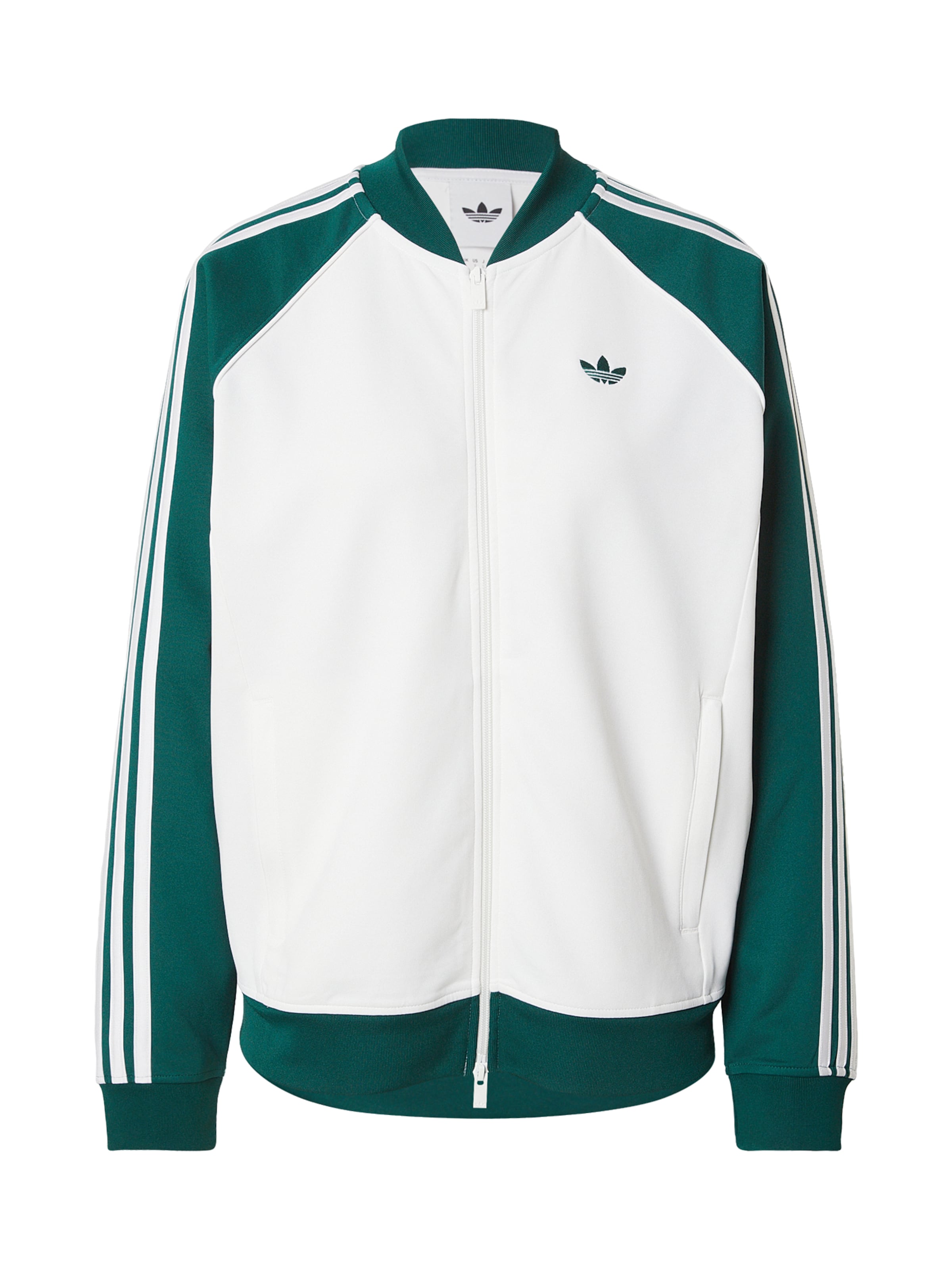 ADIDAS ORIGINALS Tepláková bunda - Biela: predná strana