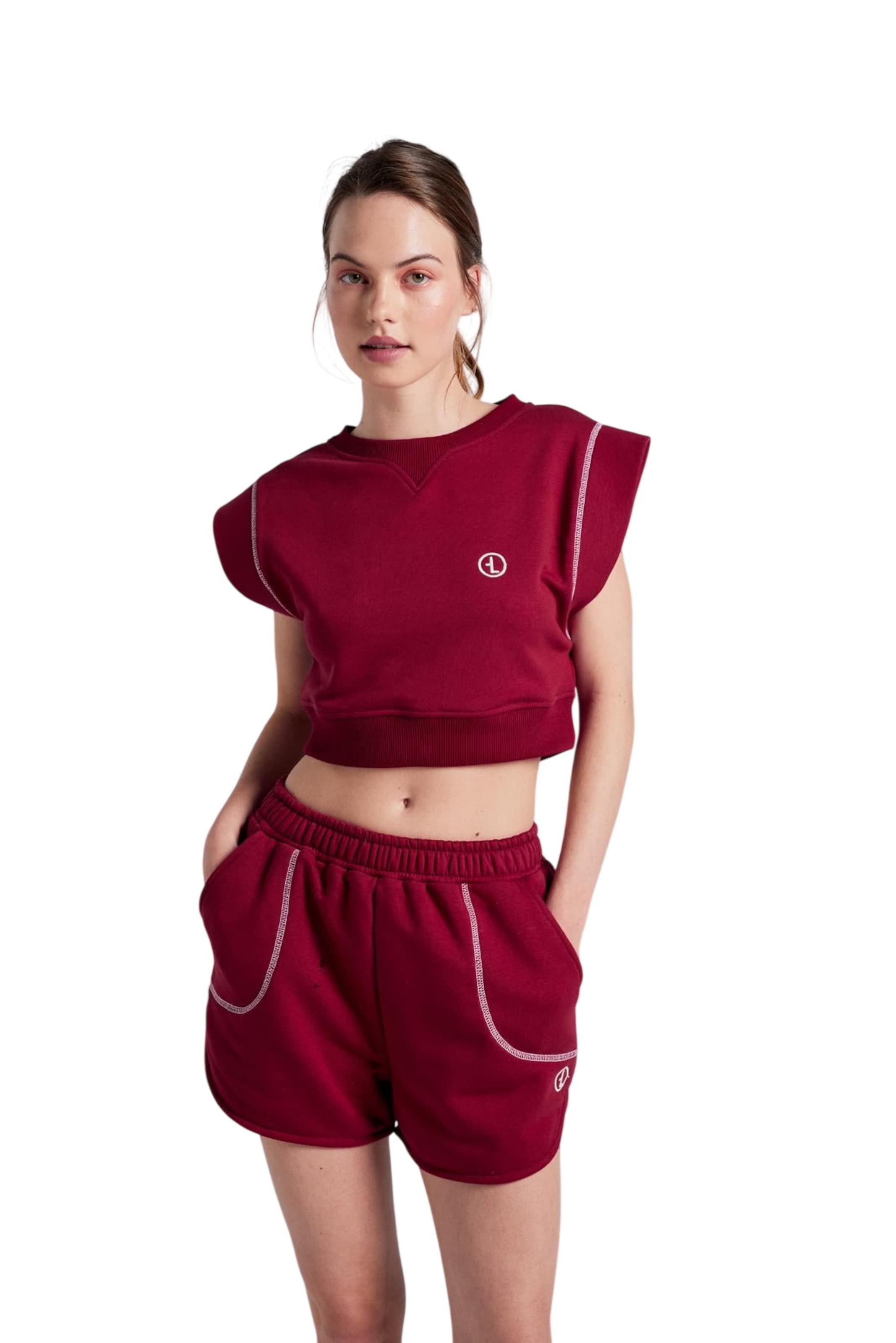 HOLLY LOLLY Loosefit Kalhoty – červená: přední strana
