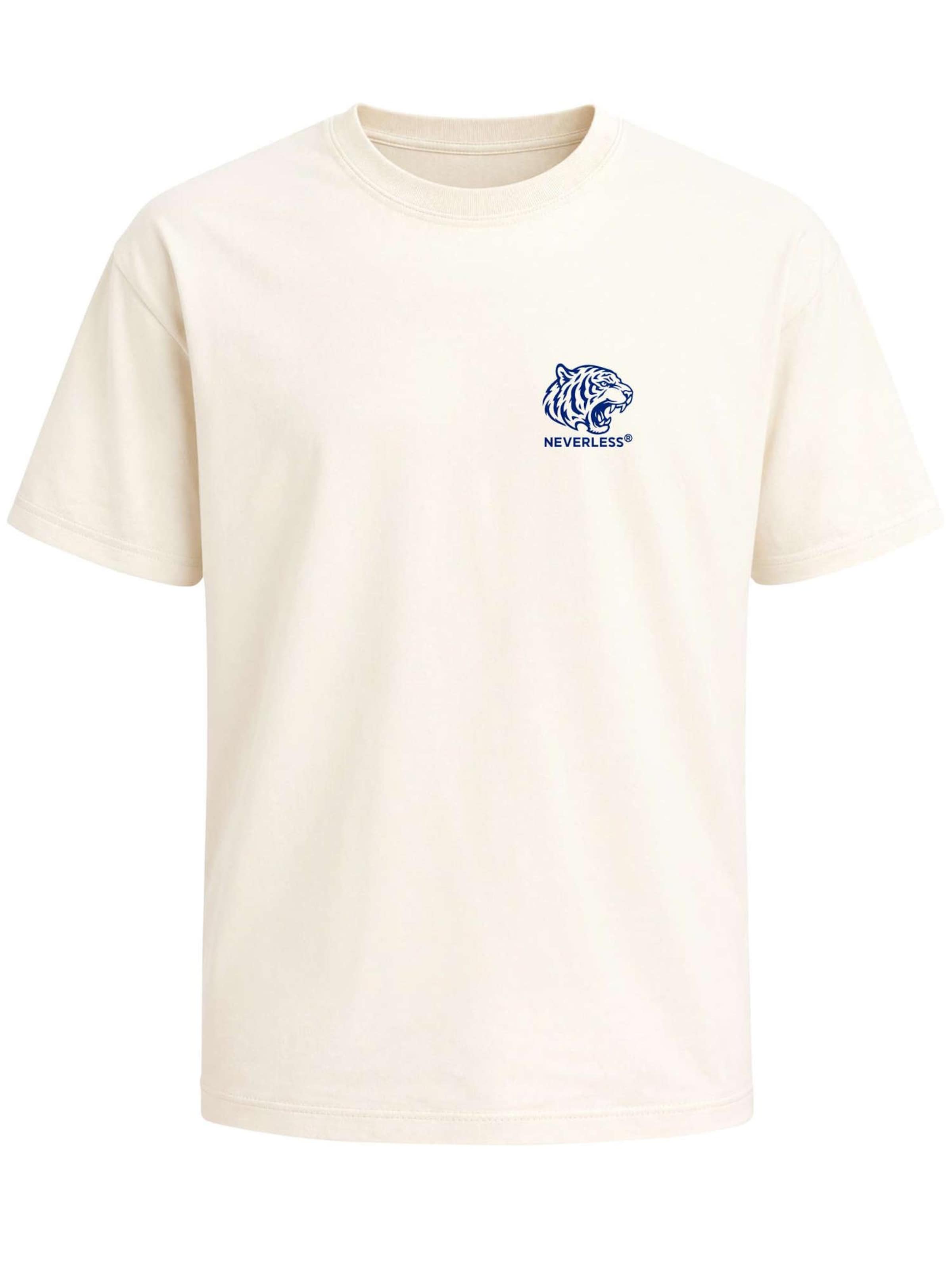 Neverless Shirt 'Blue Tiger' in Beige
