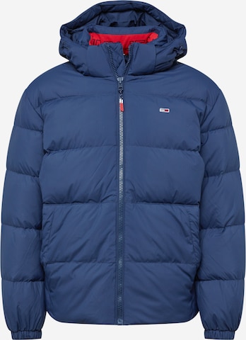 Tommy Jeans Winterjas in Blauw: voorkant